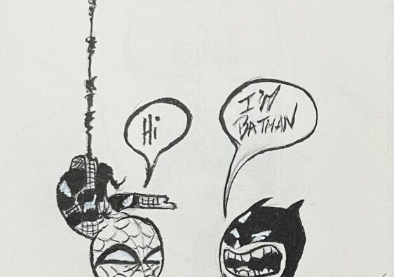 Batman meets spiderman