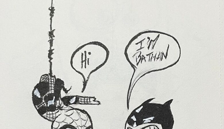 Batman meets spiderman