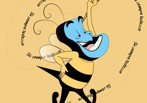 genio della lampada ape illustrazione grafica