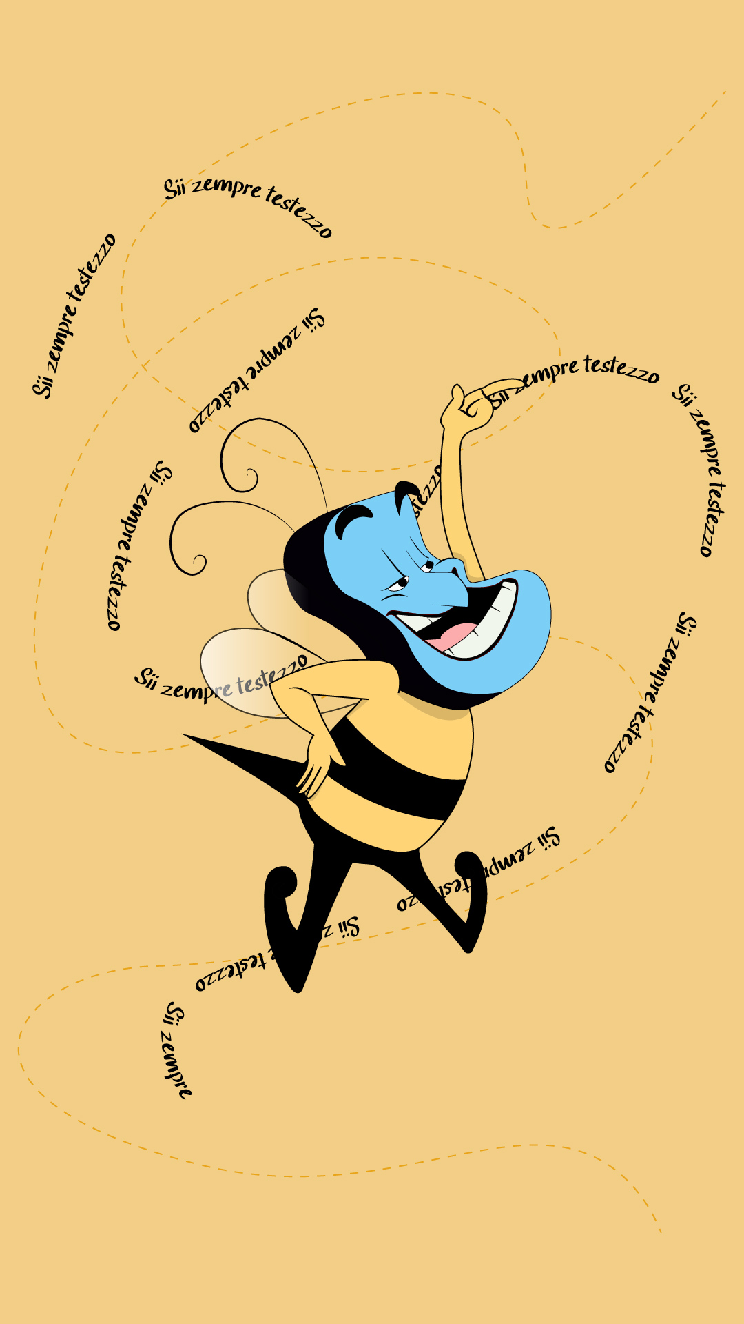 genio della lampada ape illustrazione grafica
